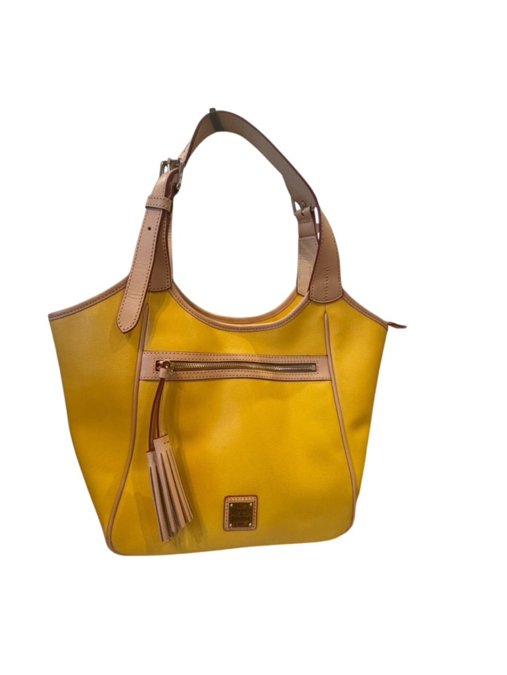 Dooney & Bourke - Maddie Shoulder Bag - Dandelion Saffiano/Textured Leather EUC
